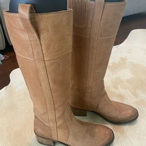 Tall Lucky Brand boots tan leather size 7.5